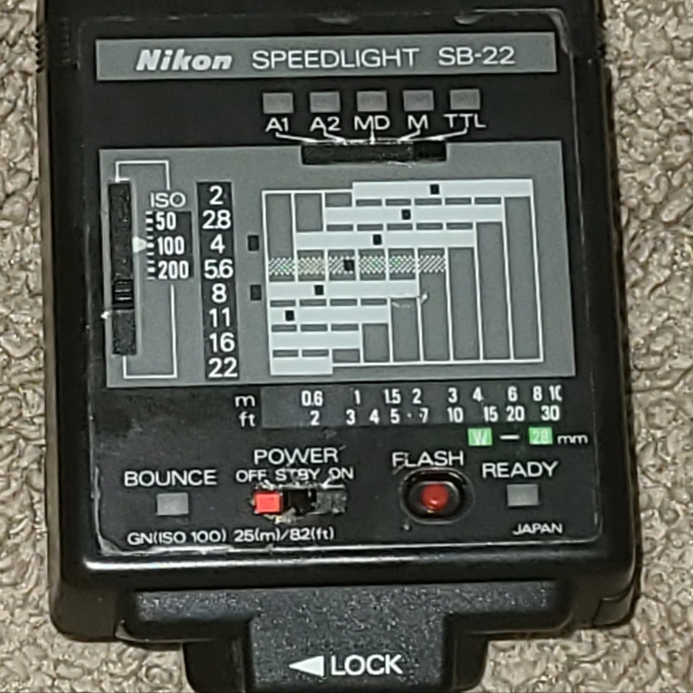 Nikon SB-22 Aurofocus Speedlight Shoe Mount Camera Flash Manual - Picture 8 of 10